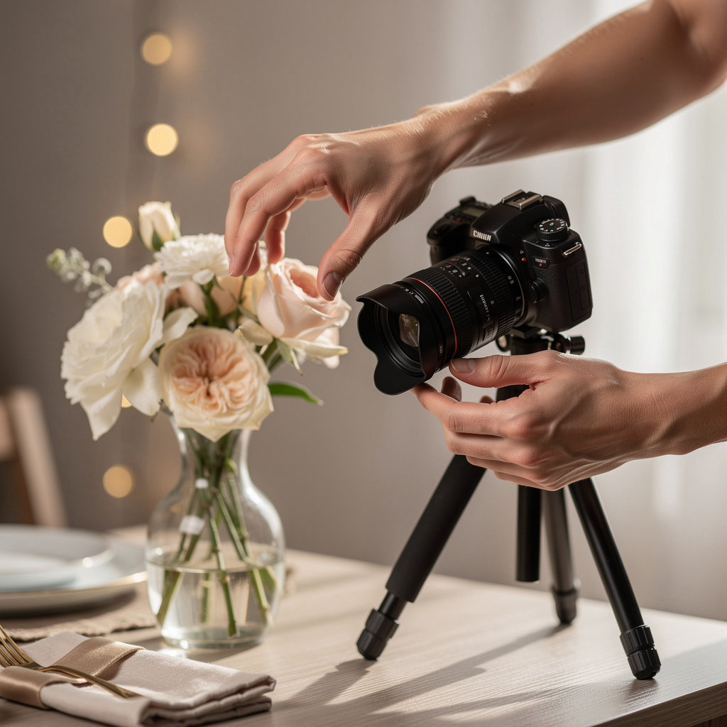 Casa de Bloom Venue's elegant photo studio and event space in San Diego, showcasing versatile setup for celebrations and photography